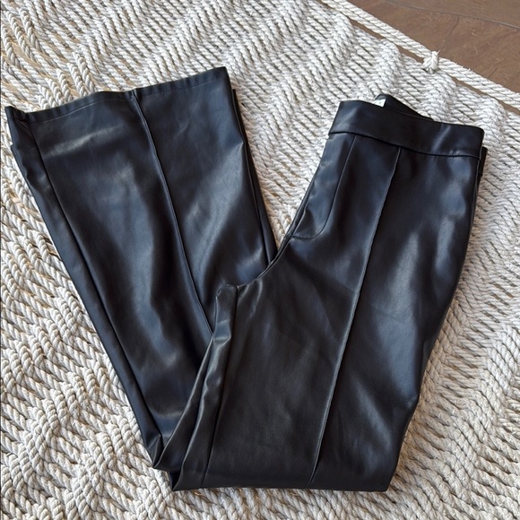 Avec Les Filles Black Faux Leather Pants - Picture 1 of 6